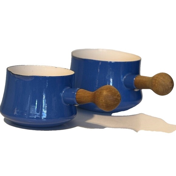 VTG Dansk Design IHQ France Cobalt Blue Enamel Sauce/ Melting Pot Two piece set - Picture 2 of 10